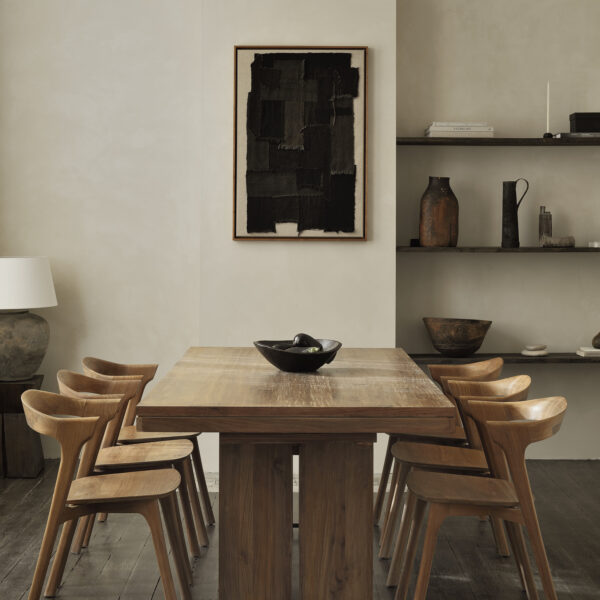 Double extendable dining table
