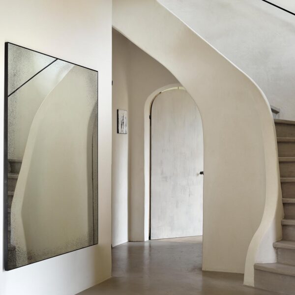 Aged wall mirror
