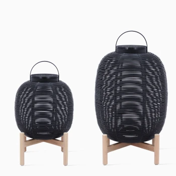 Tika Lantern Teak Base