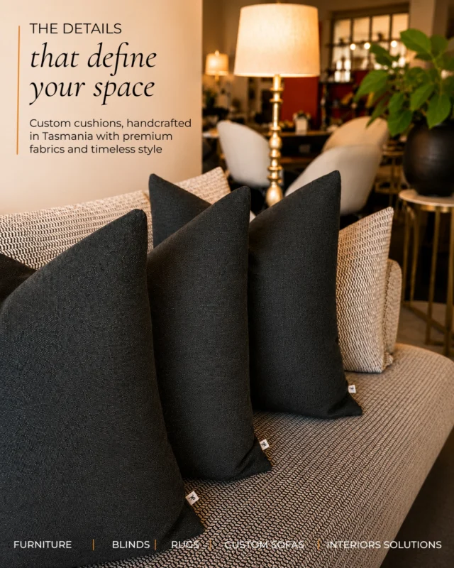 Sometimes it's the smallest details that make the biggest difference.

Our custom cushions are handcrafted using premium designer fabrics to add comfort, texture and personality to your home.

Visit us in our Hobart showroom and discover the perfect finishing touch.

📍 69 Bathurst Street, Hobart

#FeatherstonInteriors #CustomCushions #InteriorStyling #HomeDecor #DesignerFabrics #LuxuryInteriors #Hobart #TasmanianBusiness #HomeStyling #AustralianInteriors