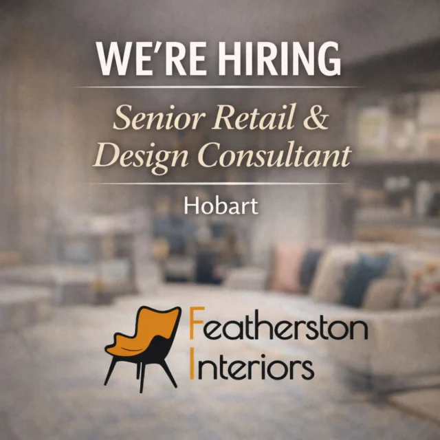 Featherston Interiors are looking for an outstanding salesperson and would ❤️ to hear from you. Are you up for it?

Full position description via Seek (Link in Bio!)
-
-
-
-
-
-
#SeniorRetail #RetailLeadership #RetailConsultant #InteriorDesignCareers #LuxuryRetail #HighEndSales #FurnitureIndustry #DesignLed #CommerciallyAware #HobartCareers
